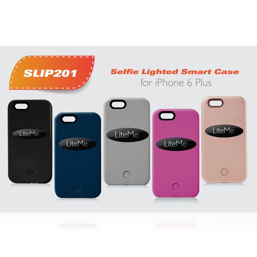 Serenelife LiteMe Selfie Hülle iPhone 6 Plus pink mit LED