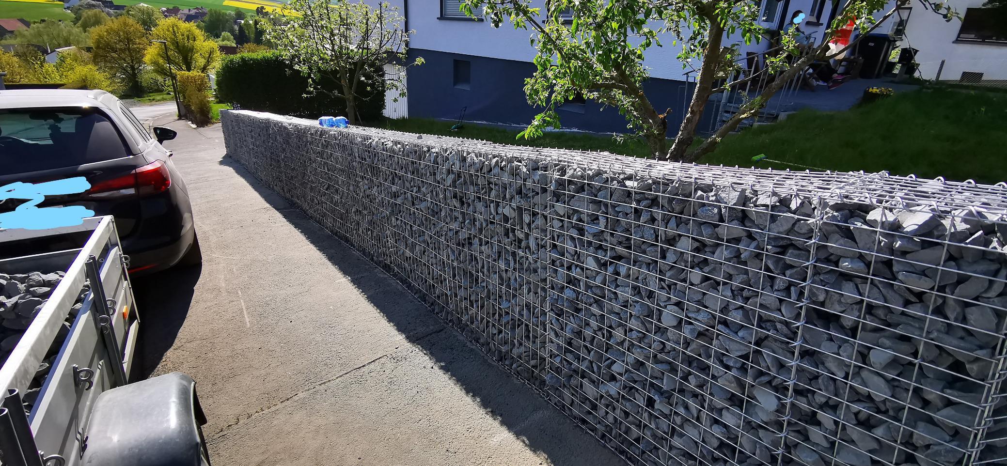 vidaXL Heim & Garten Gabionenwand Stahl 100x20x150 cm verzinkt