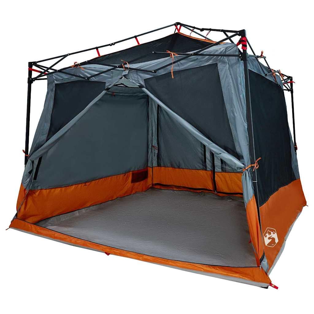 vidaXL Campingzelt Grau Taft 291x291x240 cm 6-Pers.