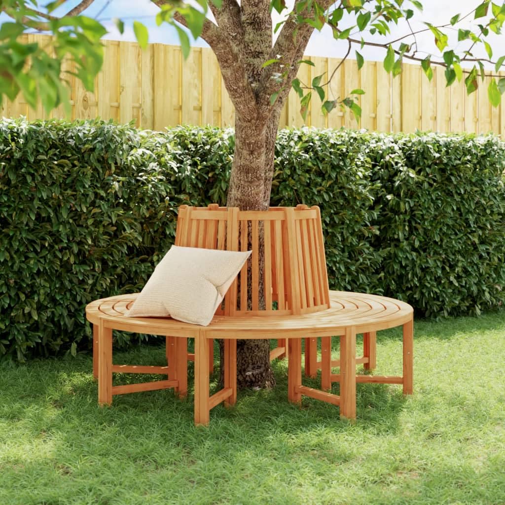 vidaXL Baumbank Halbrund Holzbank Ø160cm Eukalyptus 2 Stk