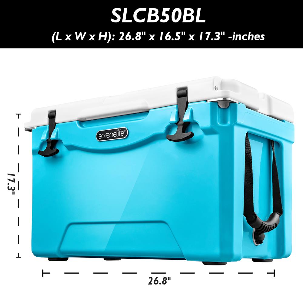 Serenelife Camping 50 Qt Kühlbox Blau 5 Tage Eis