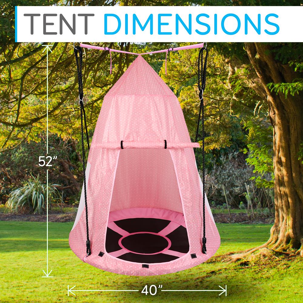Serenelife Outdoor Swing Tellerschaukel mit Zelt 101 cm