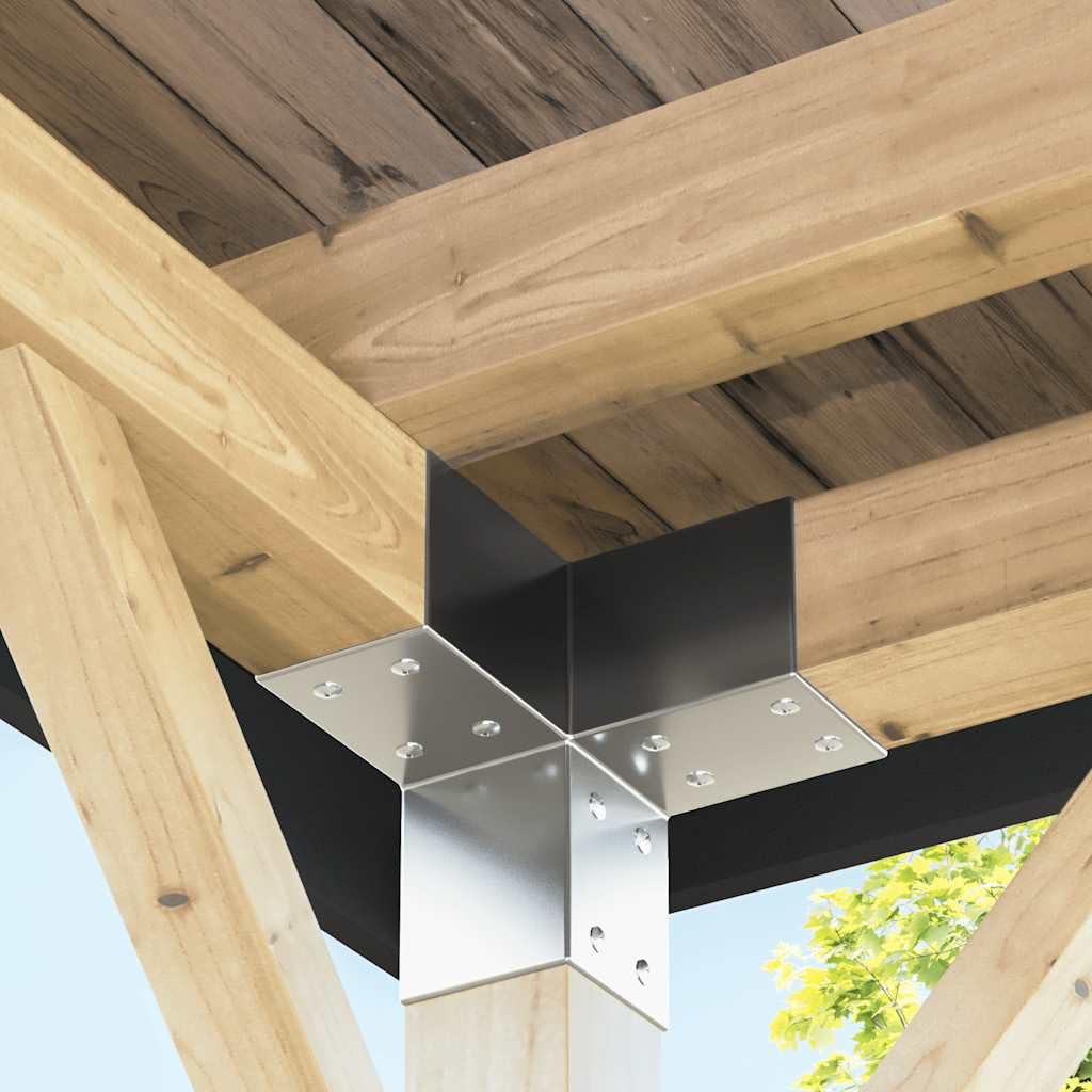 vidaXL Pfostenverbinder 71x71mm Verzinkt Y-Form 4 Stück Metall