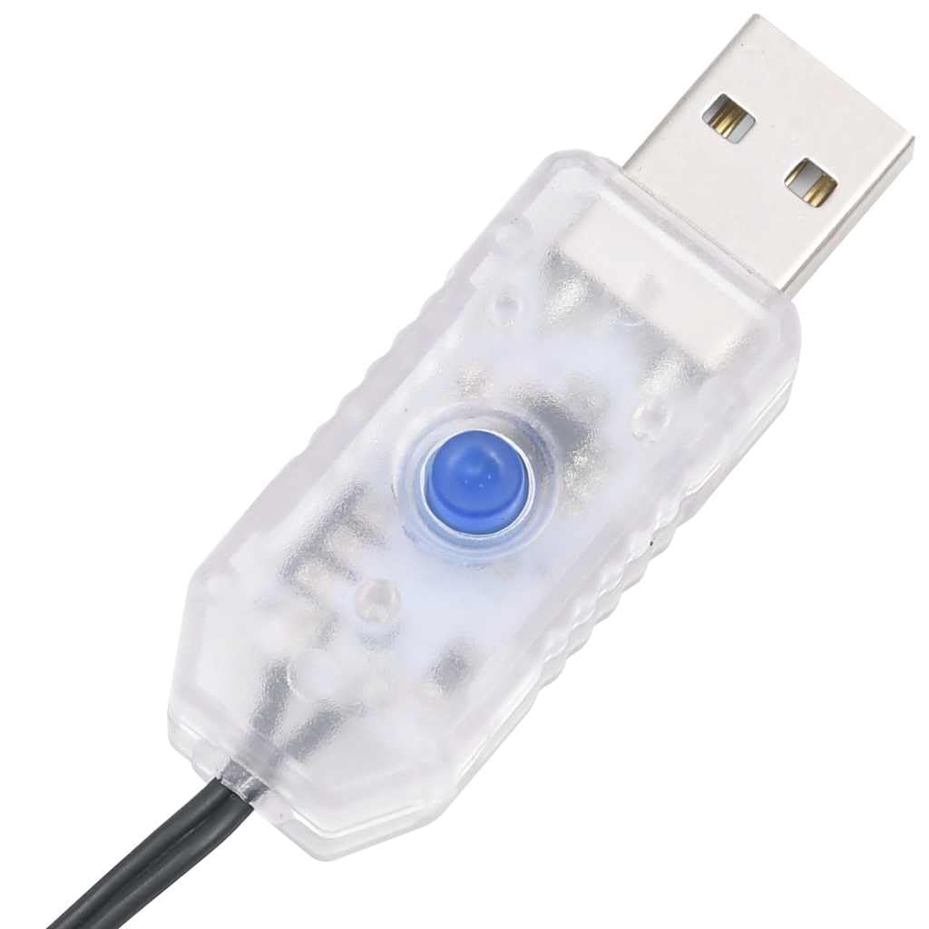 vidaXL LED Lichterkette 400 LEDs Warmweiß 7,4 m