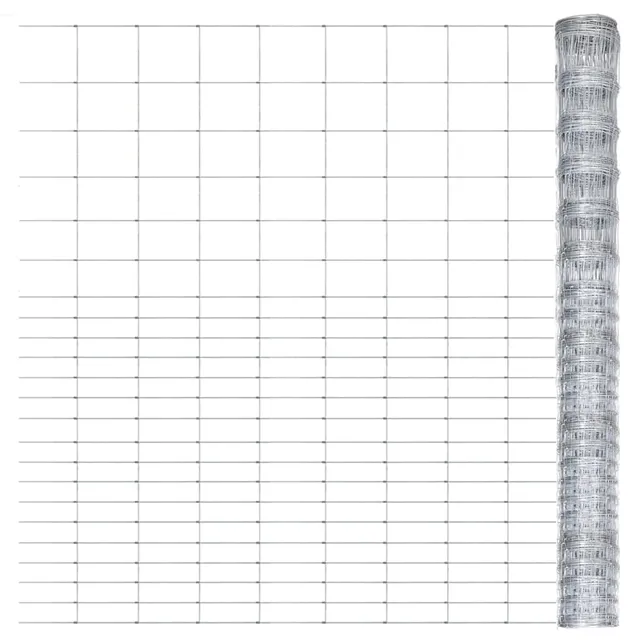 vidaXL Gartenzaun 50x1,6 m Drahtzaun verzinkt silber