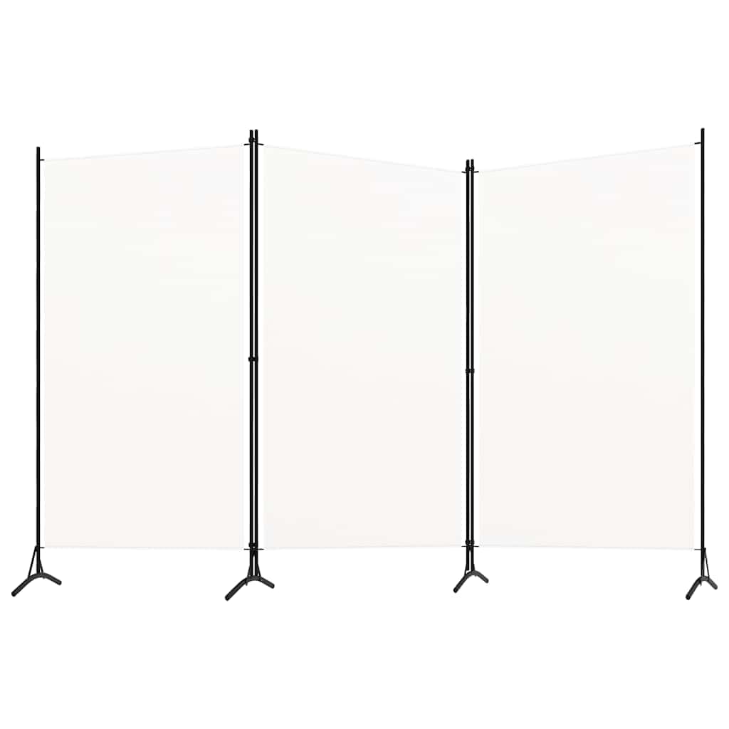 vidaXL Heim & Garten 260x180 Raumteiler Creme 3-teilig faltbar
