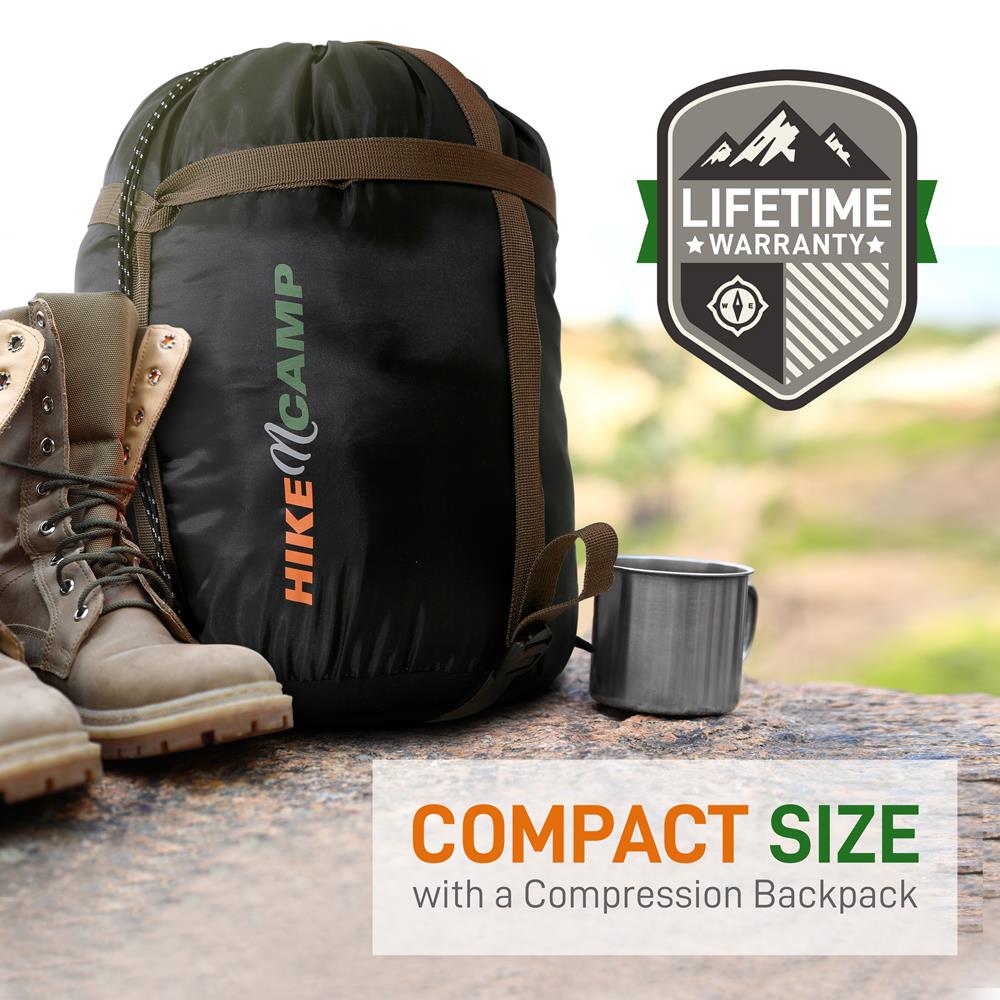 Serenelife Camping SLSBBL Doppelschlafsack Blau mit Kissen