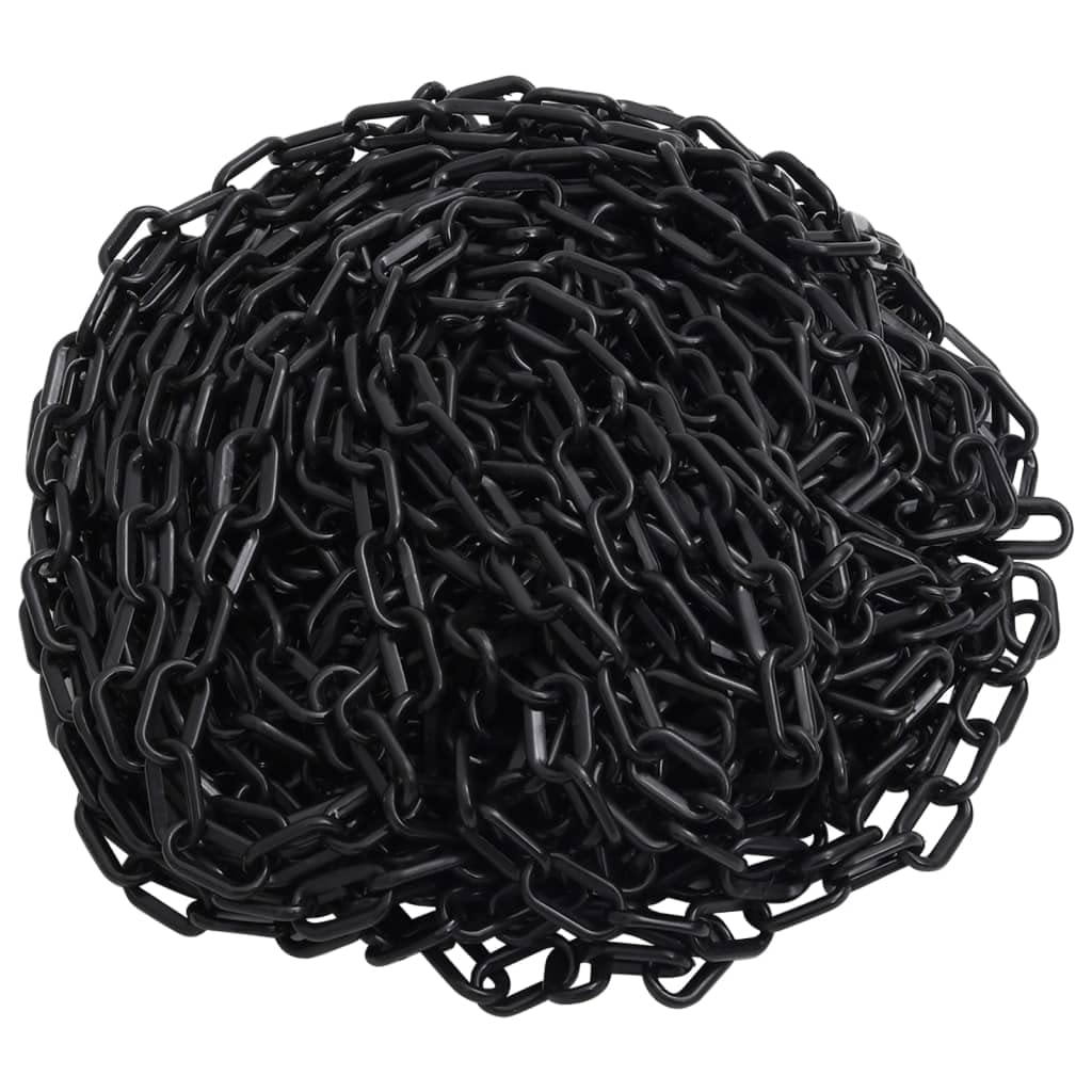 vidaXL Absperrkette Schwarz Kunststoffkette 30 m Ø 6 mm