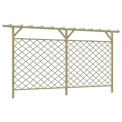 vidaXL Heim & Garten Blumengitter Pergola Rankgitter Kiefer 335cm