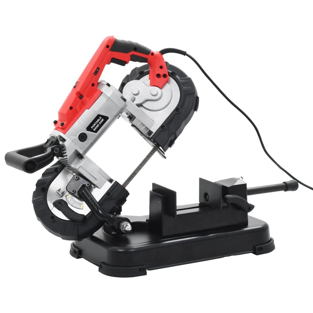 vidaXL Bandsäge mit Ständer Koffer Stahl 12,7cm LED