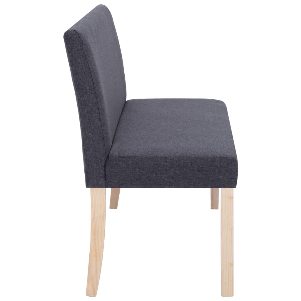 vidaXL Sitzbank 139,5 cm Dunkelgrau Polyester Kiefernholz