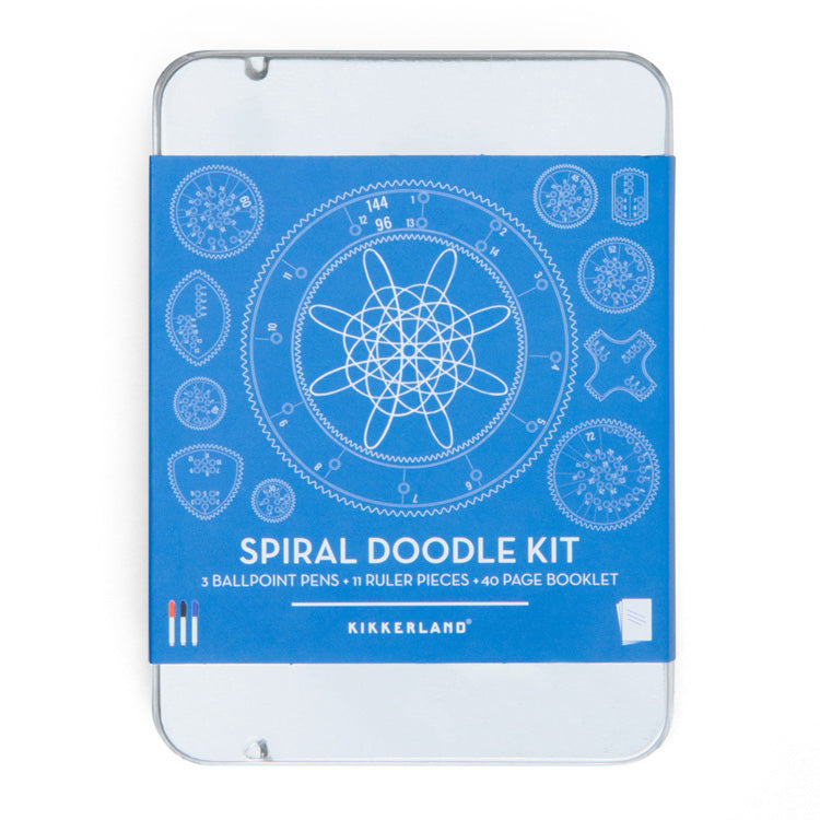 Kikkerland Crafters Spiral Doodle Malset Dose 11 Räder