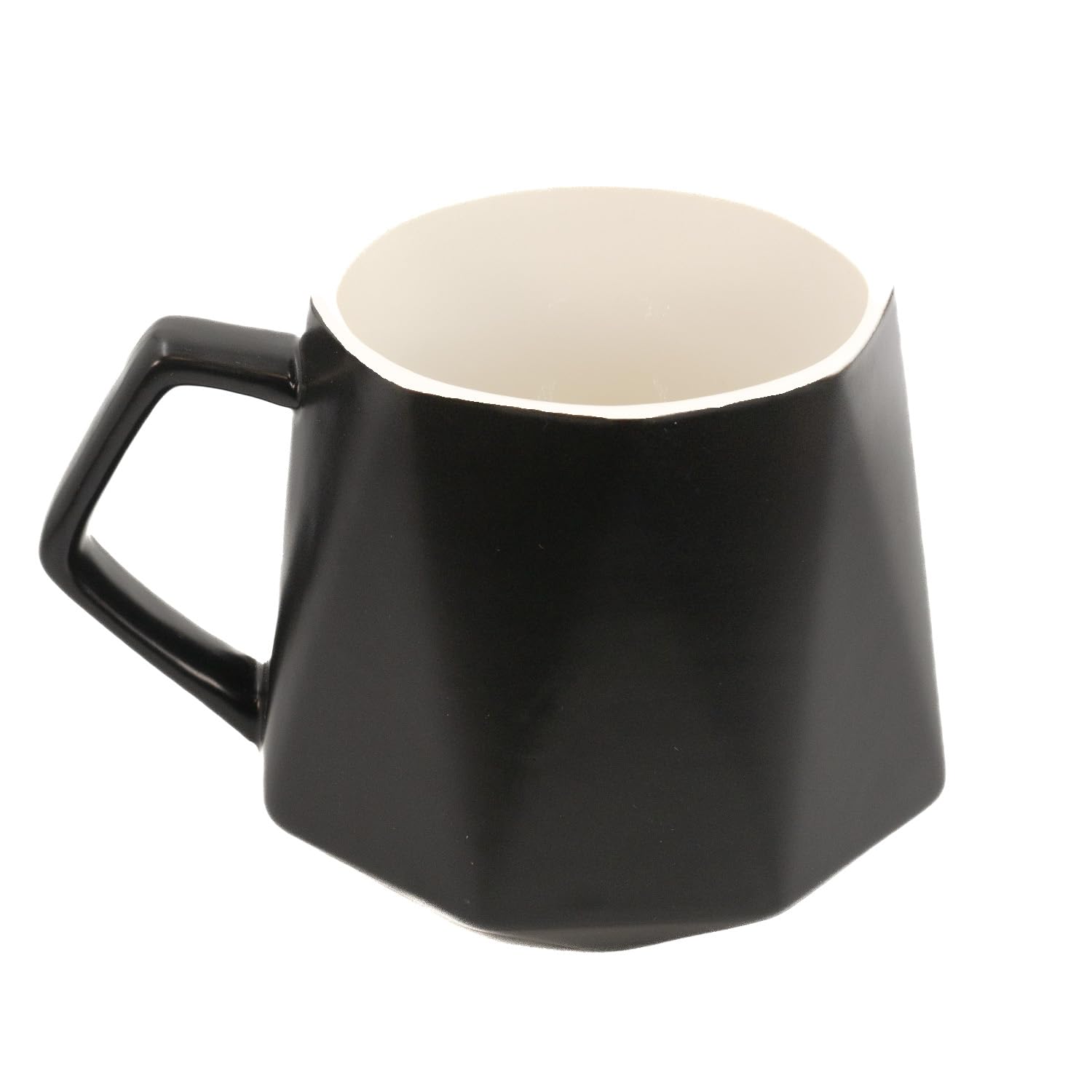 Intirilife Kaffeetasse Feinschliff Weiß 350 ml Becher mit Henkel