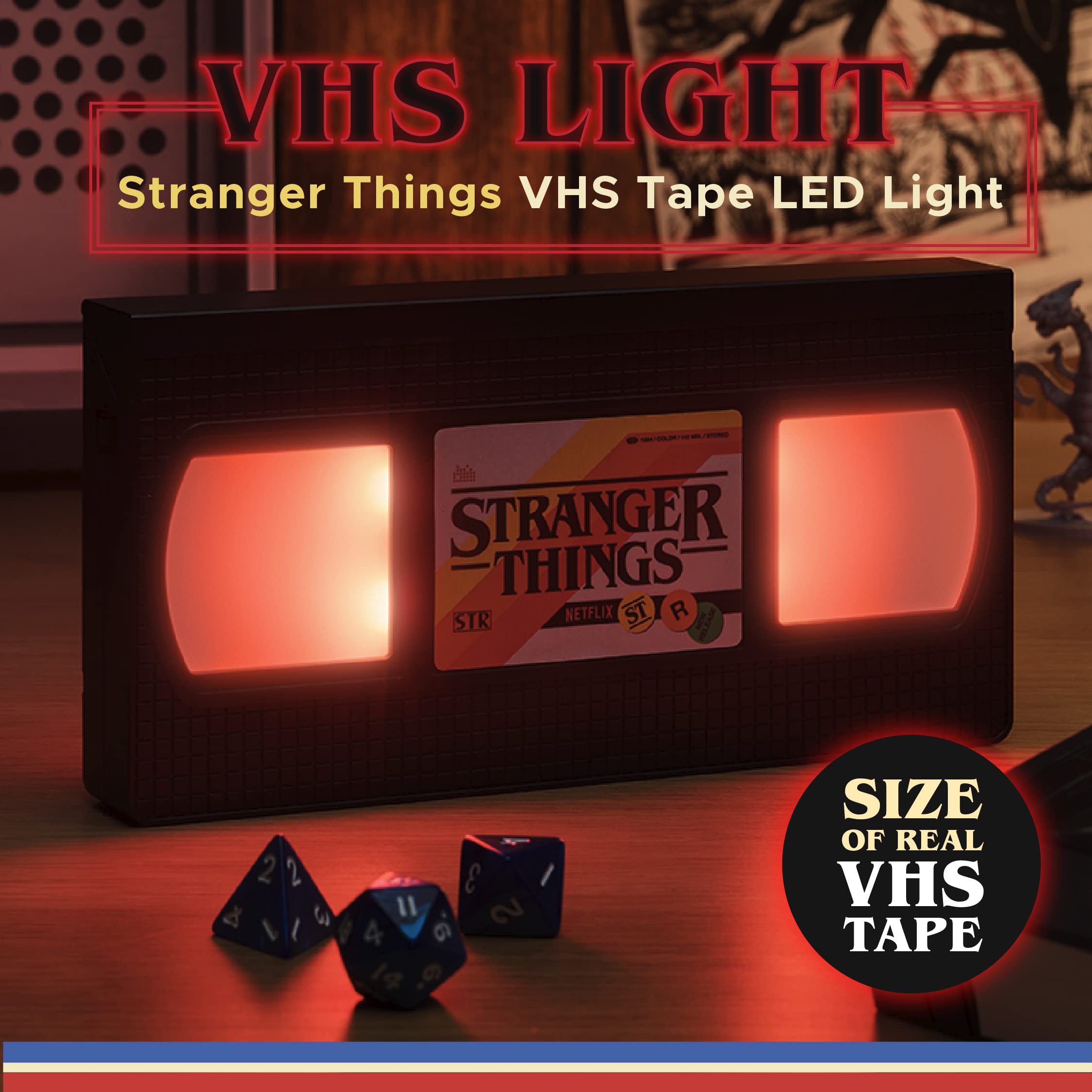 Paladone Stranger Things VHS Logo Light Lampe rot