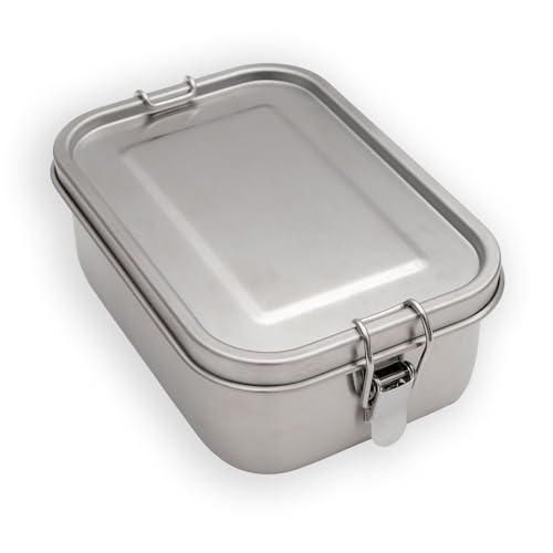 Intirilife Lunchbox Edelstahl 550 ml Silber auslaufsicher