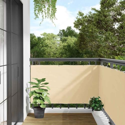 vidaXL Heim & Garten Sichtschutz Creme 1000x90 cm wetterfest