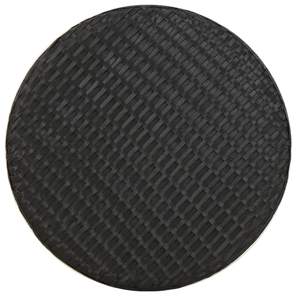 vidaXL Heim & Garten Beistelltisch 45 cm schwarz Poly Rattan