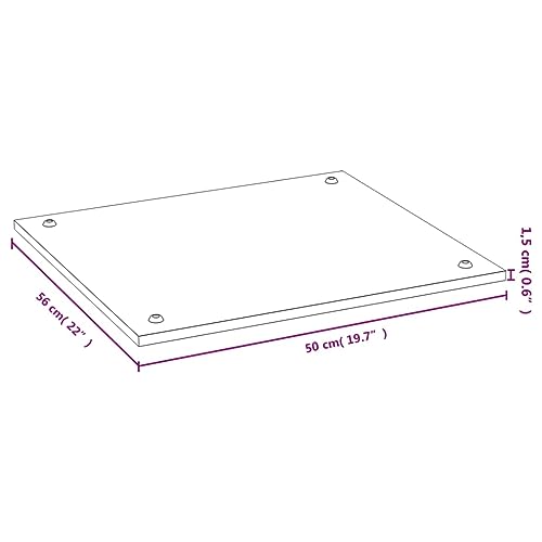 vidaXL Herdabdeckplatte 50x56cm Bambus Schneidebrett