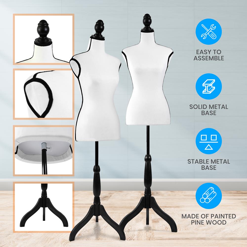Serenelife Clothing Schneiderpuppe Damen Weiß höhenverstellbar