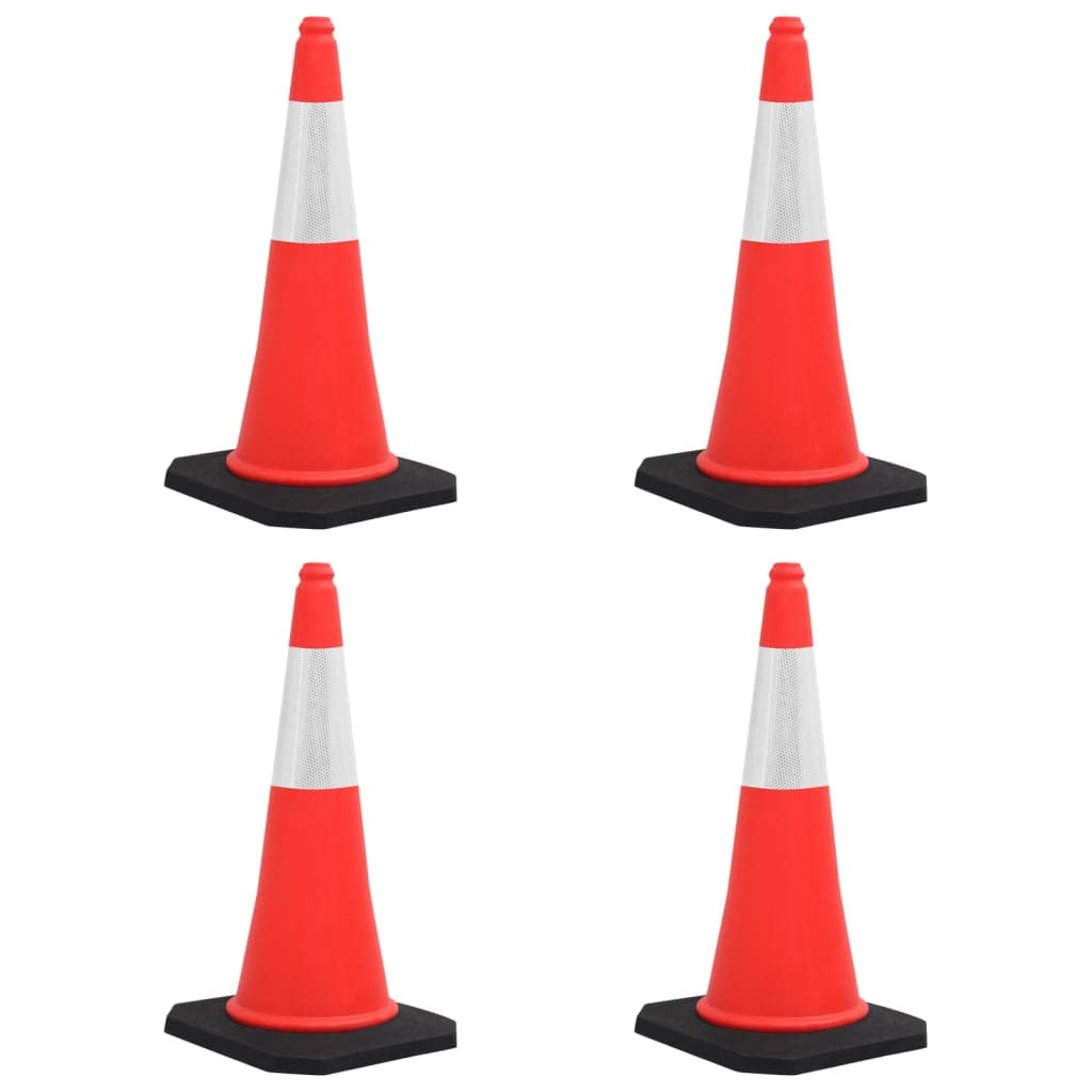 vidaXL Leitkegel 10x 75cm HDPE rot reflektierend Set