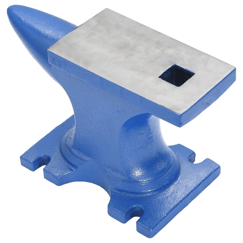 vidaXL Amboss 10,9 kg Schmiedeamboss Gusseisen Blau Horn