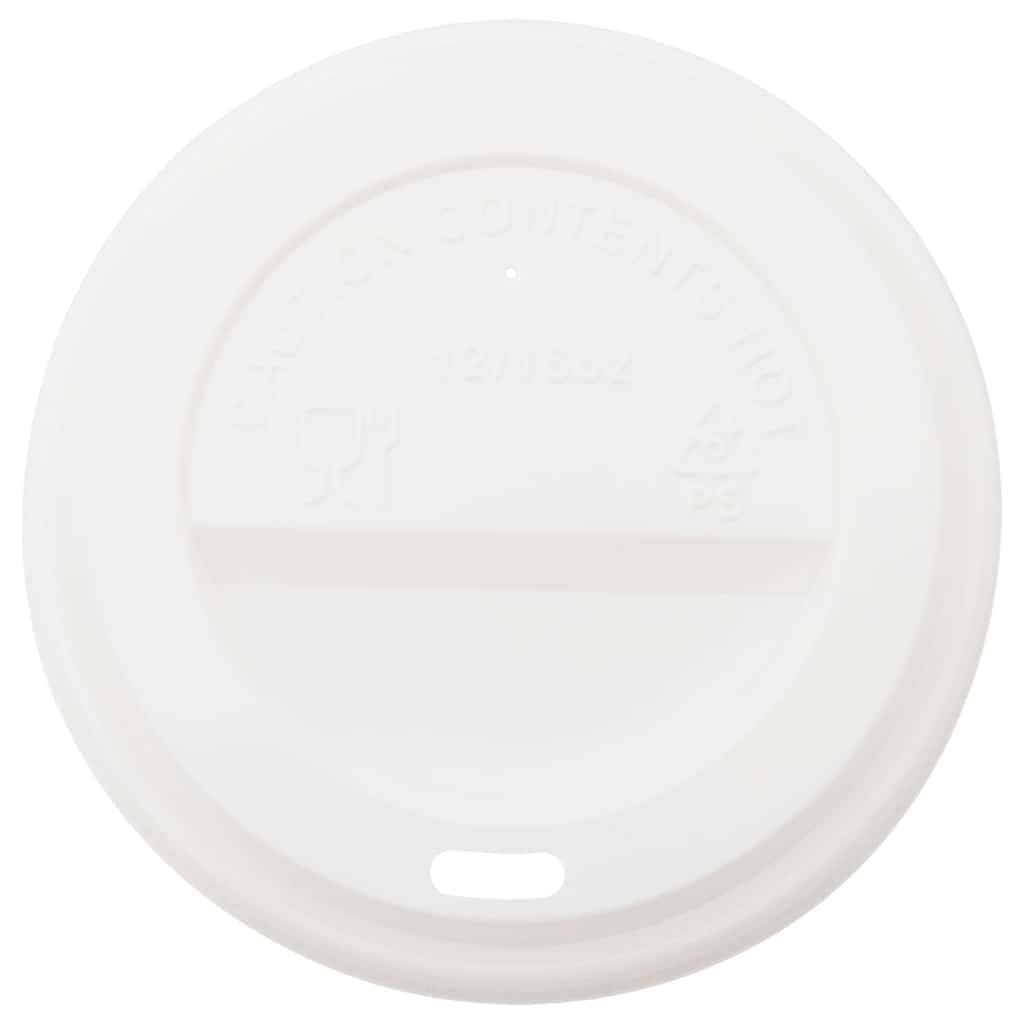 vidaXL Deckel für Pappbecher Ø90mm Weiß 1000 Stück 12oz 16oz