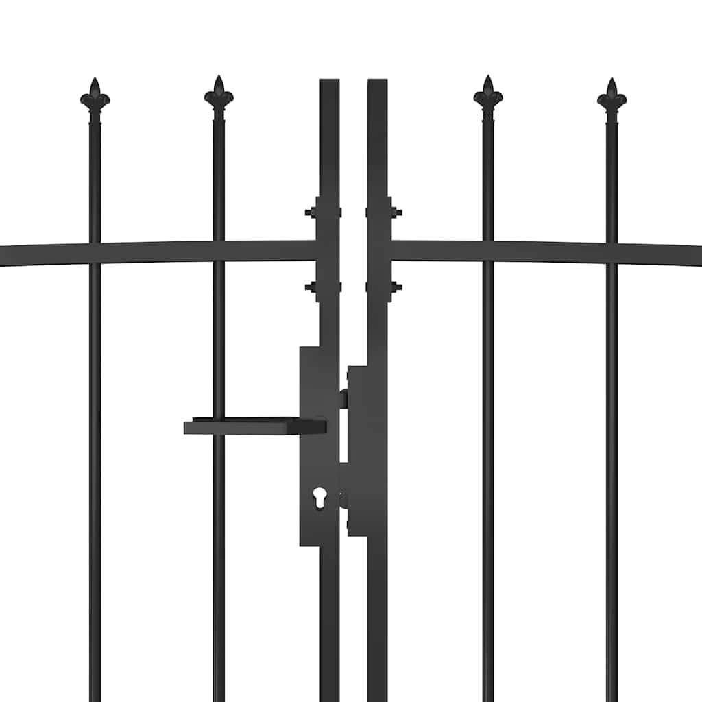 vidaXL Heim & Garten Gartentor Woerden Stahl Schwarz 5x1,75 m