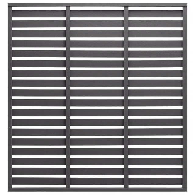 vidaXL Zaunpaneel Sichtschutzzaun WPC grau 180x180 cm Lamellen