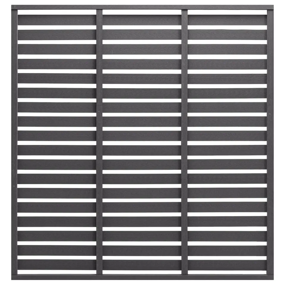 vidaXL Zaunpaneel Sichtschutzzaun WPC grau 180x180 cm Lamellen