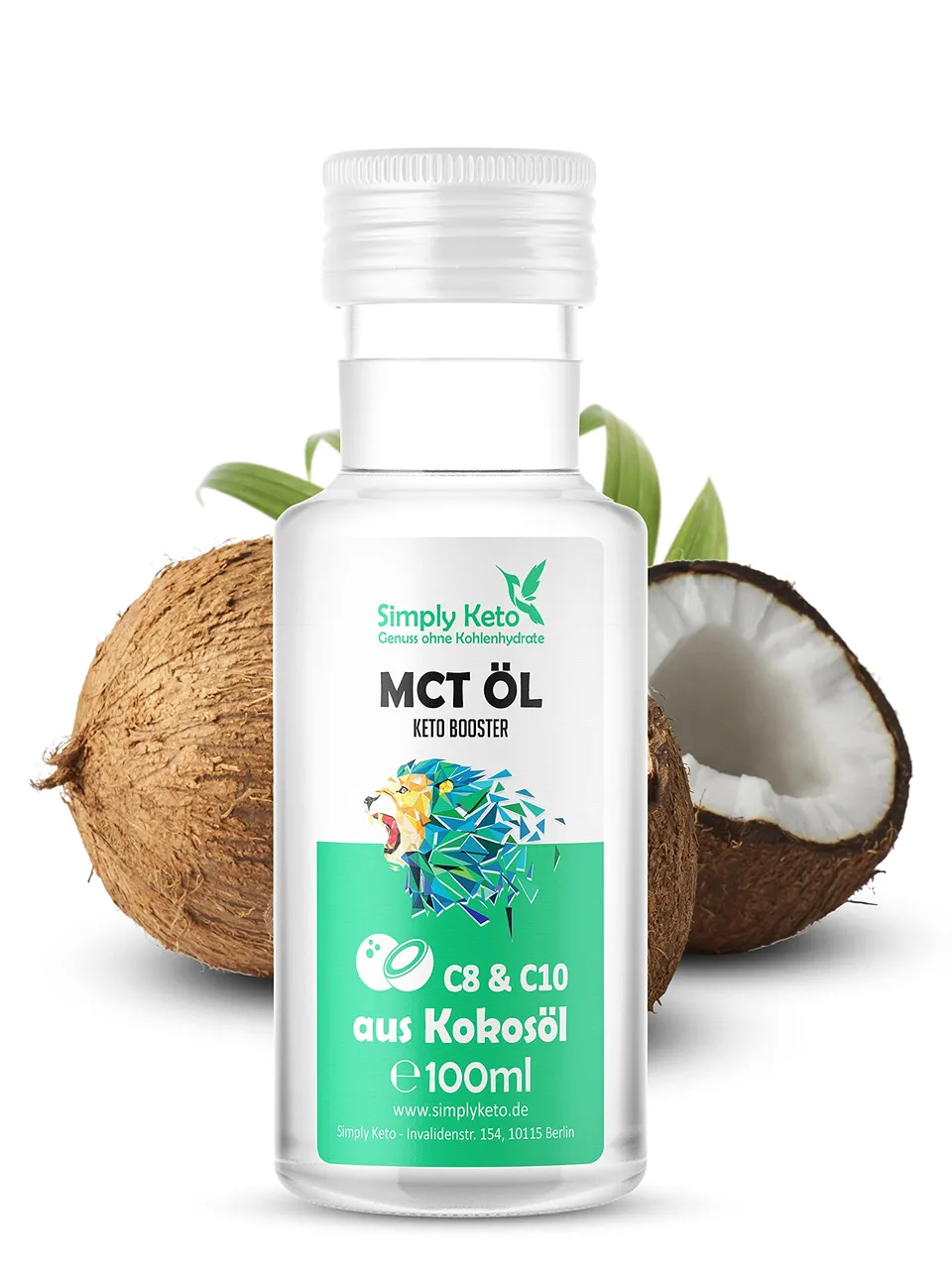 Simply Keto MCT Öl 100ml aus Kokosöl C8 C10 vegan