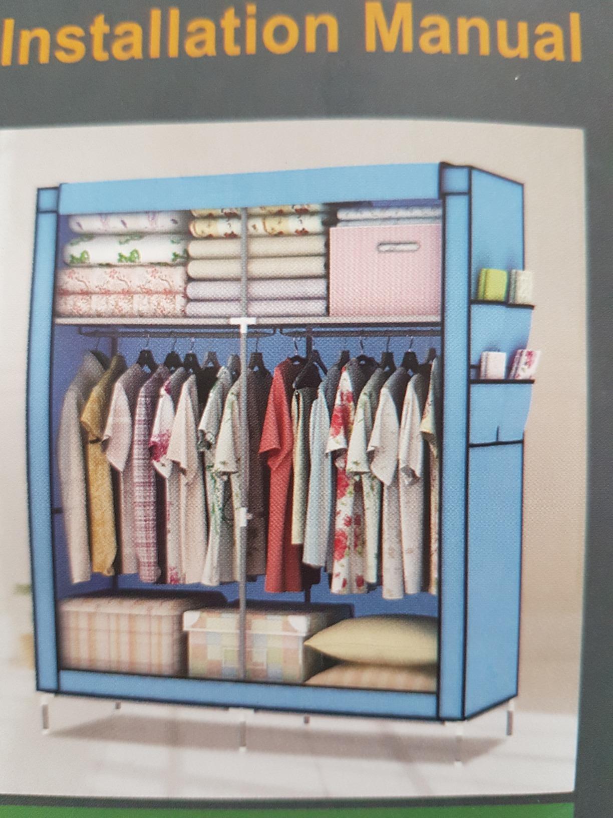 Intirilife Faltschrank 108x170x45 creme beige Reissverschluss