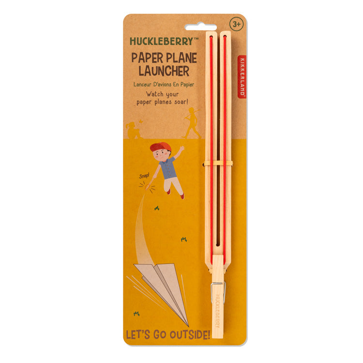 Kikkerland Huckleberry Papierflieger Starter Birkenholz
