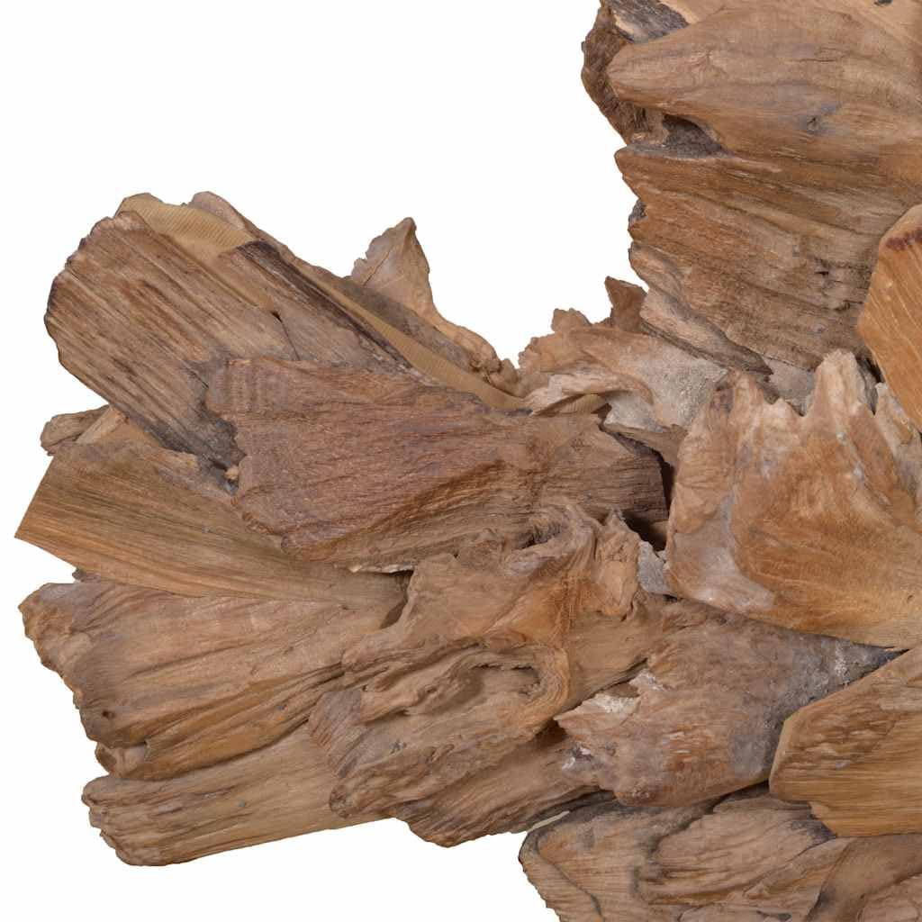 vidaXL Heim & Garten Fisch Skulptur Teak Figur 40x12x57cm