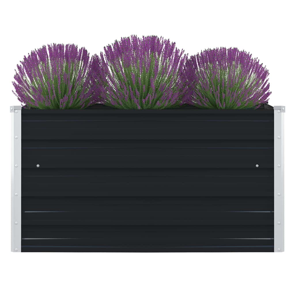 vidaXL Heim & Garten Hochbeet 100x100x45 cm Stahl Anthrazit