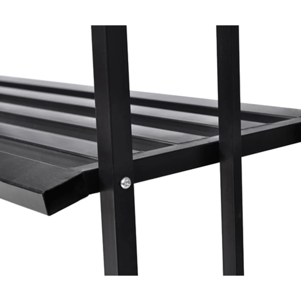 vidaXL Rosenbogen mit Sitzbank Metall wetterfest Garten