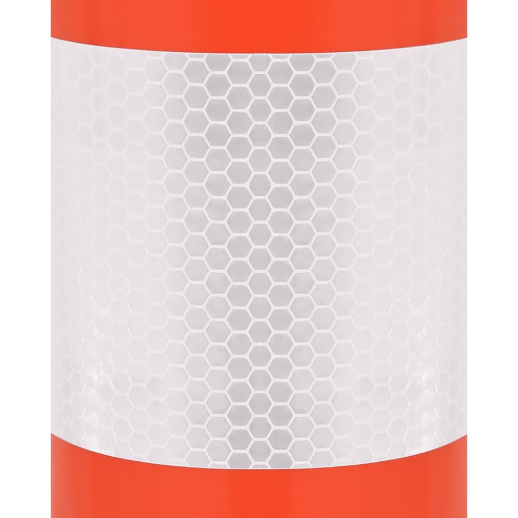 vidaXL Absperrpfosten 10er Kette PE rot 75cm reflektierend