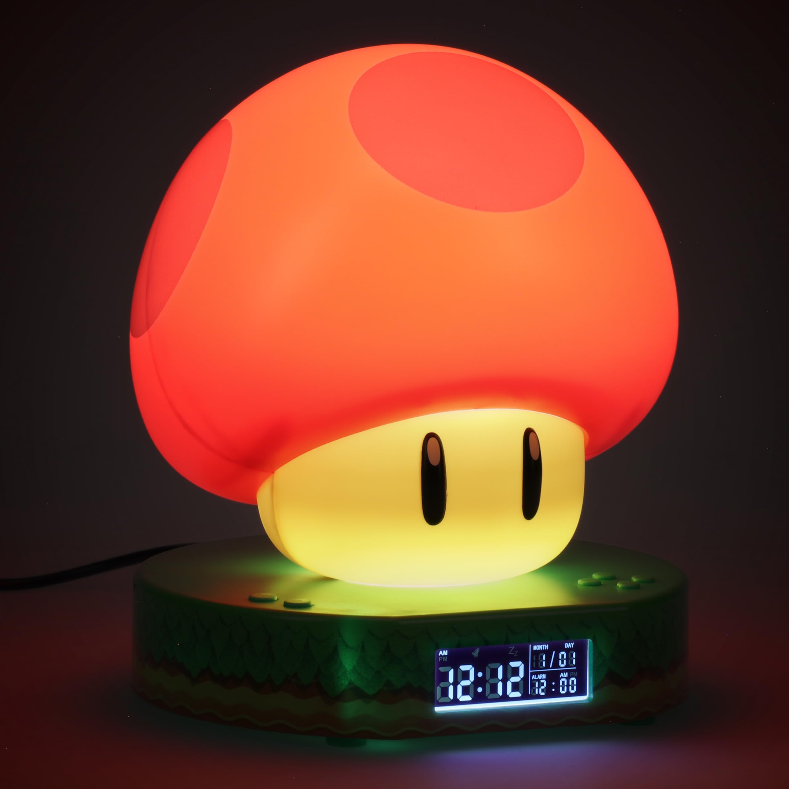Paladone Super Mario Pilz Digitalwecker Sound Licht Geschenk