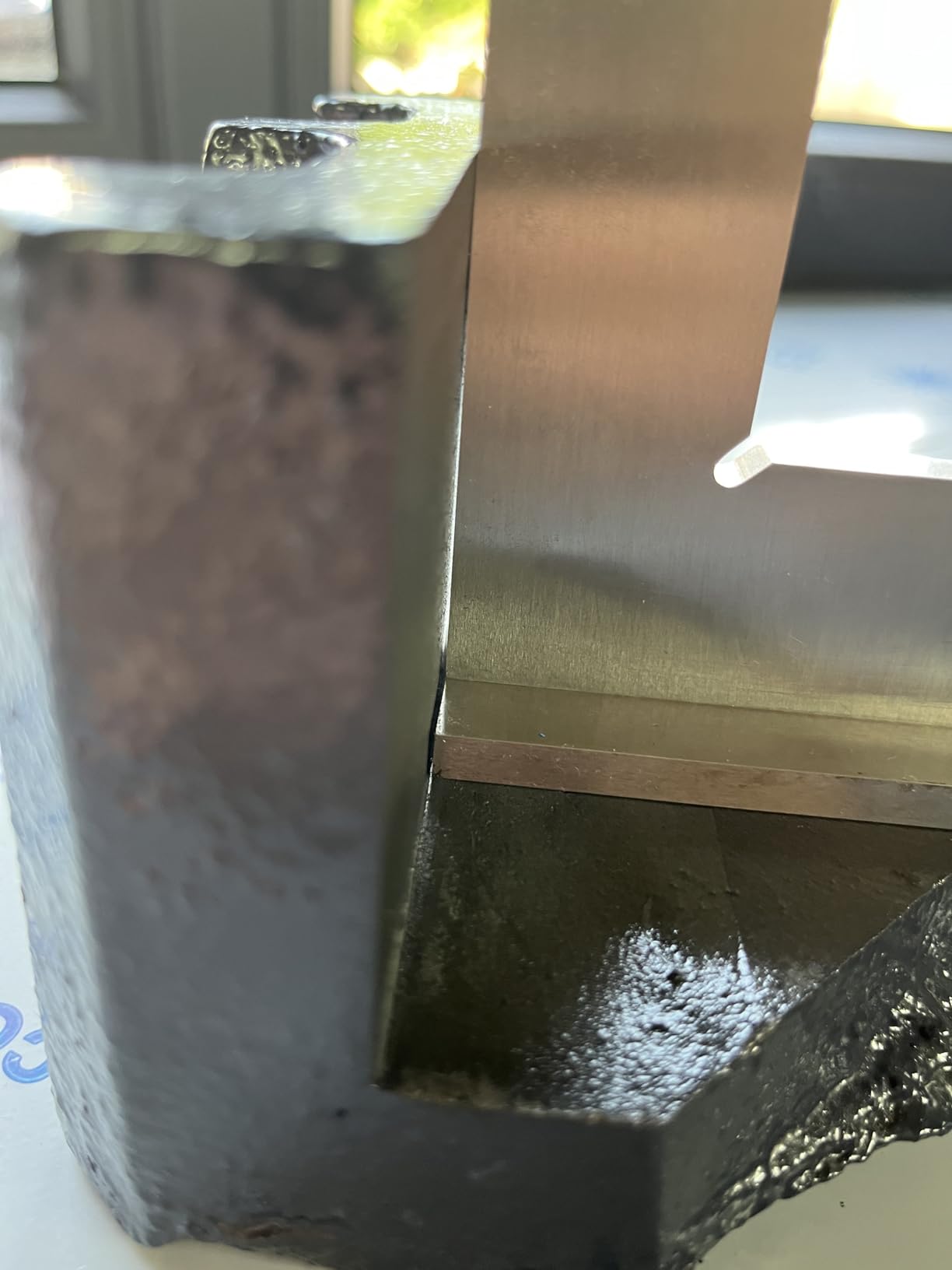 vidaXL Winkelschraubstock 115 mm 90 Grad Schraubstock Werkstatt