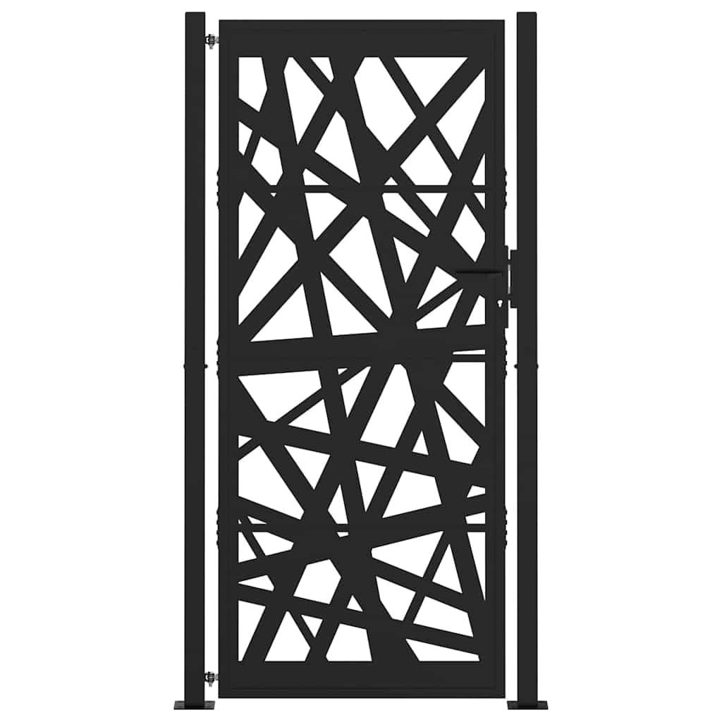 vidaXL Heim & Garten Gartentor 100x200 cm Stahl Schwarz