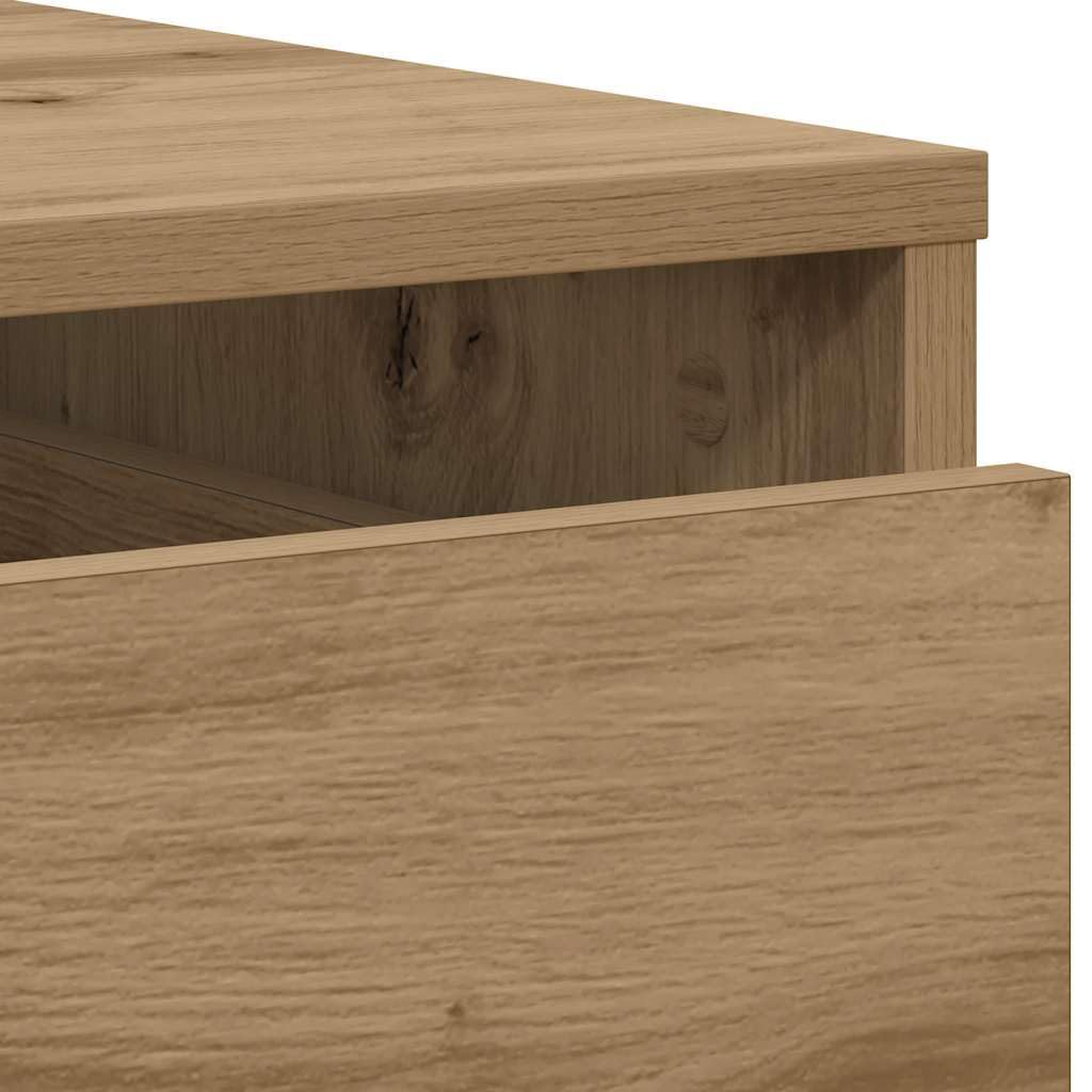 vidaXL Möbel Kommode 60x41x58 cm Artisan-Eiche Holz 3 Schubladen