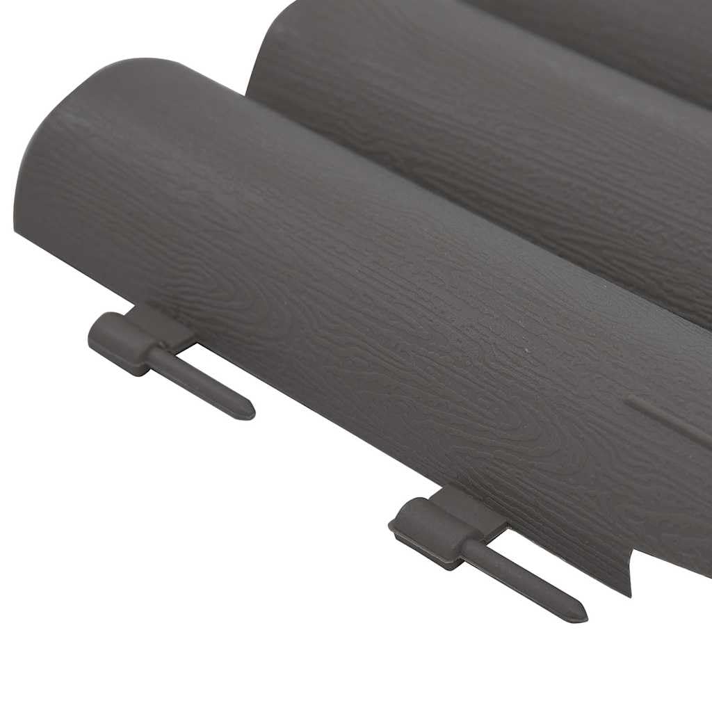 vidaXL Rasenkante Grau 10m Beetumrandung PP 36-teilig