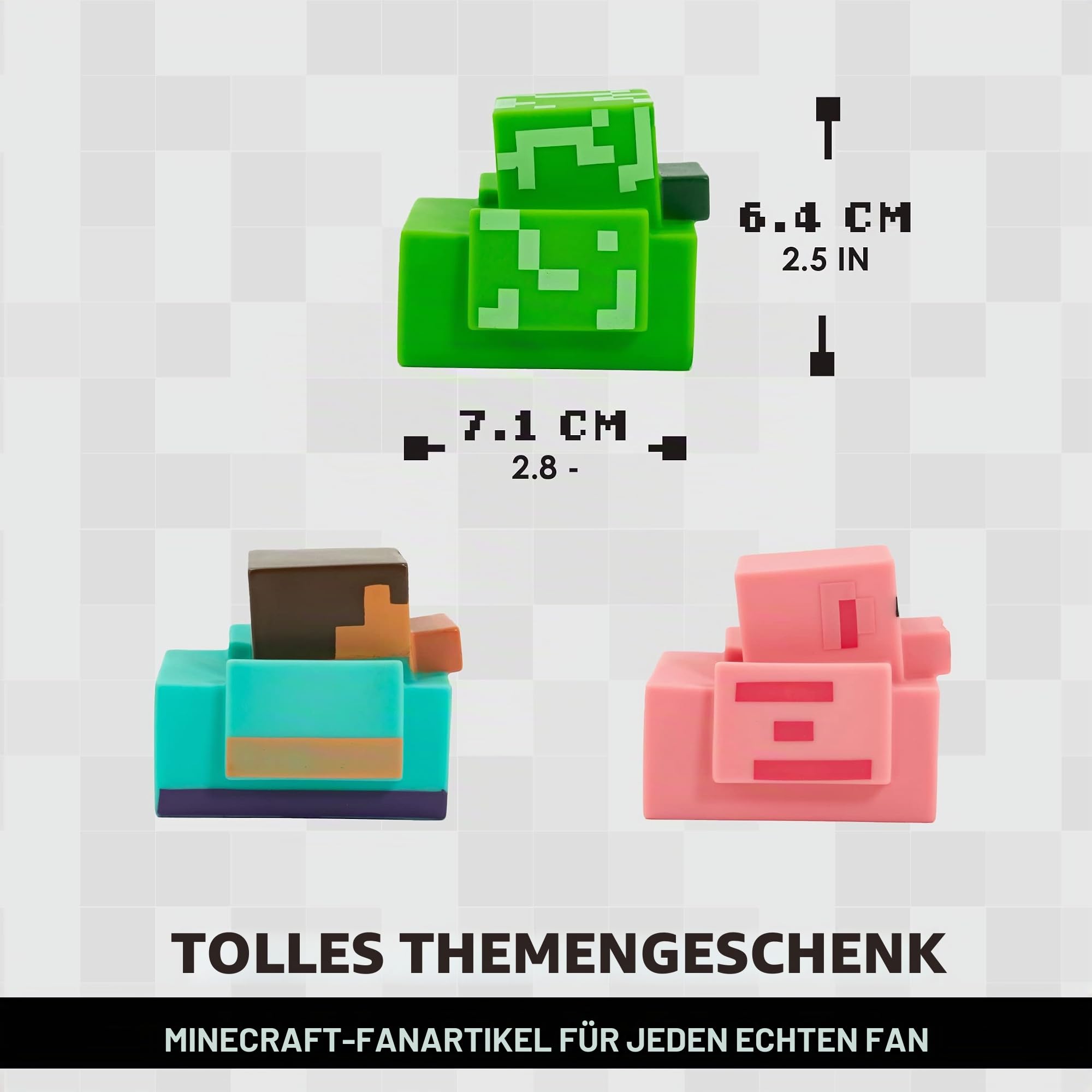 Paladone Homeware Minecraft Badeenten 3er-Set Creeper lizenziert