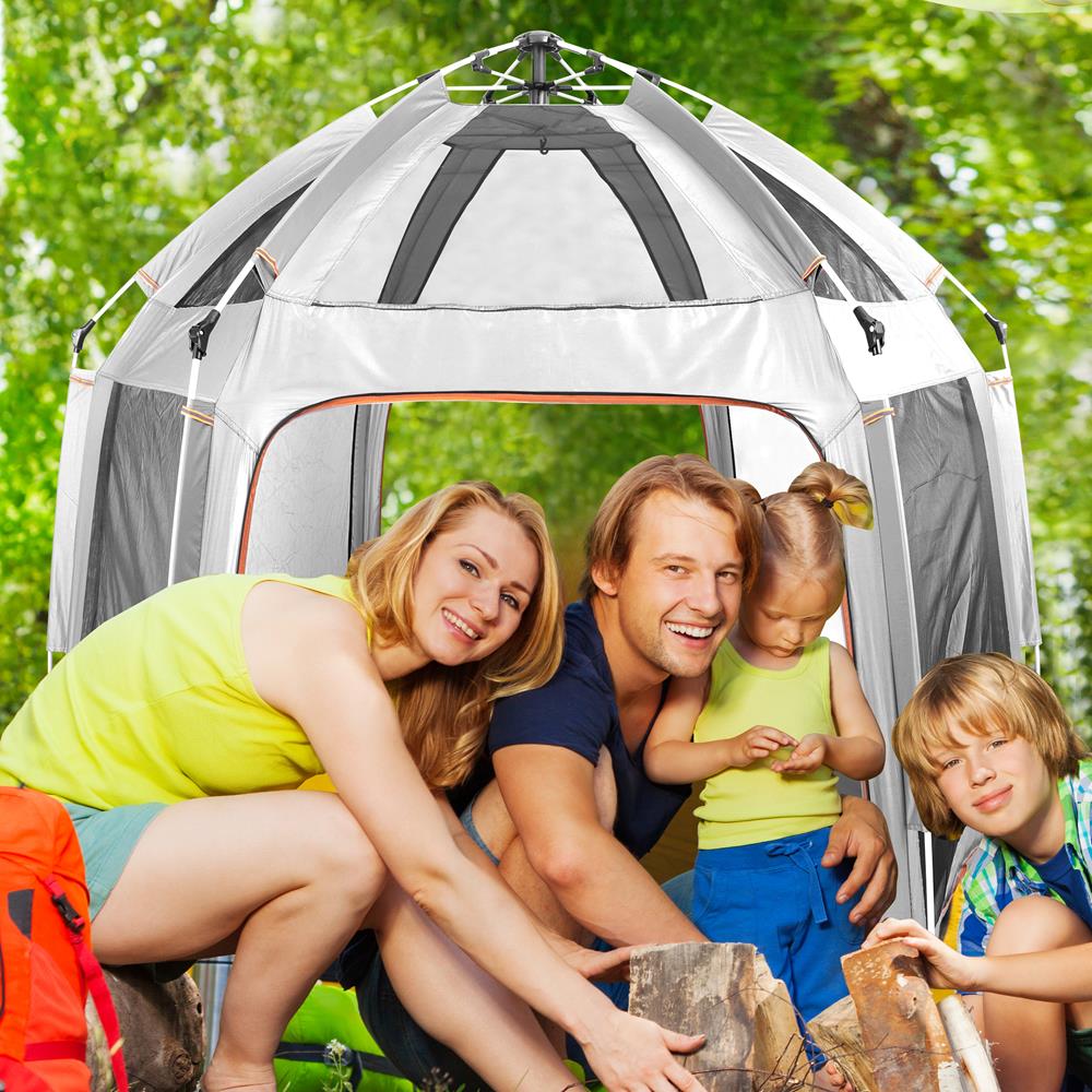 Serenelife Baby Laufstall faltbar grau mit UV-Schutz 6-teilig