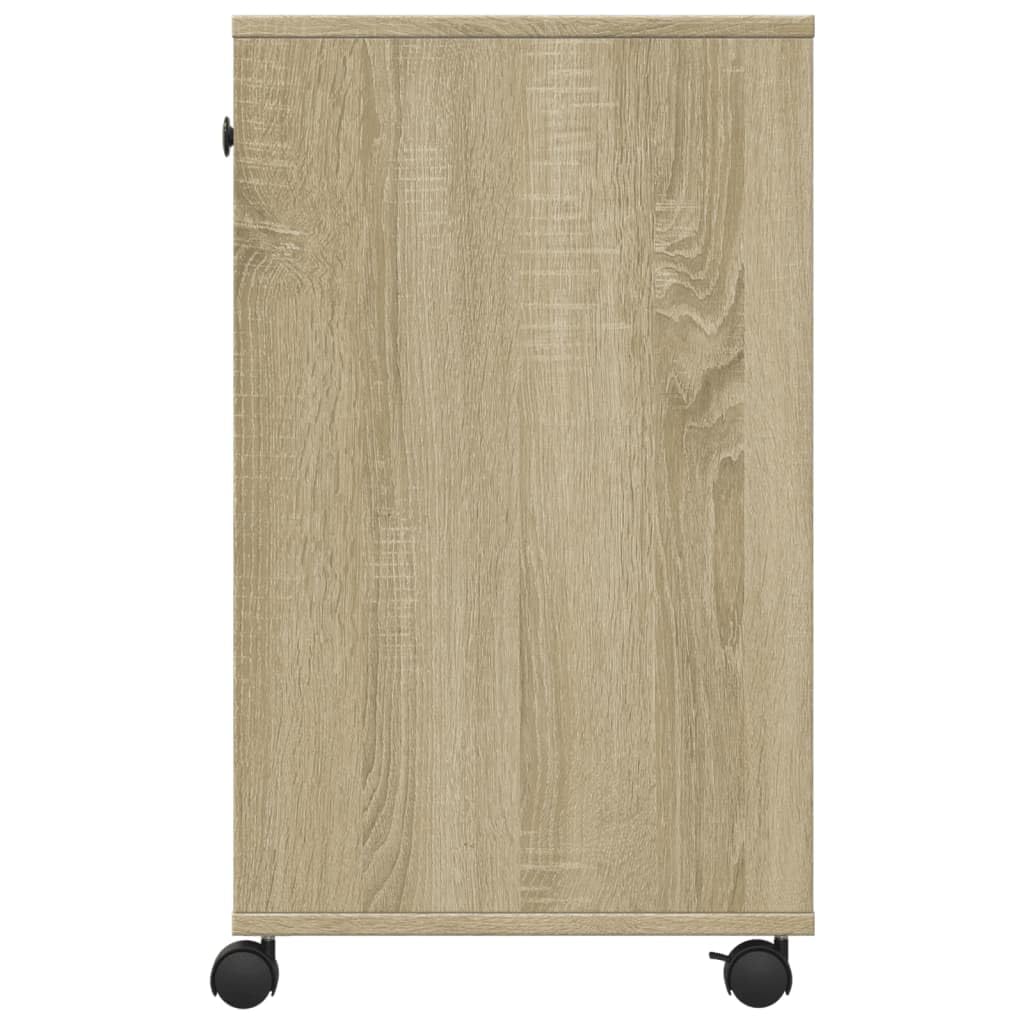 vidaXL Heim Druckerständer Sonoma-Eiche 60x40x68,5 Rollen