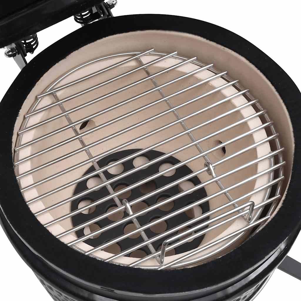 vidaXL Heim & Garten Kamado-Grill 56 cm Schwarz Keramik