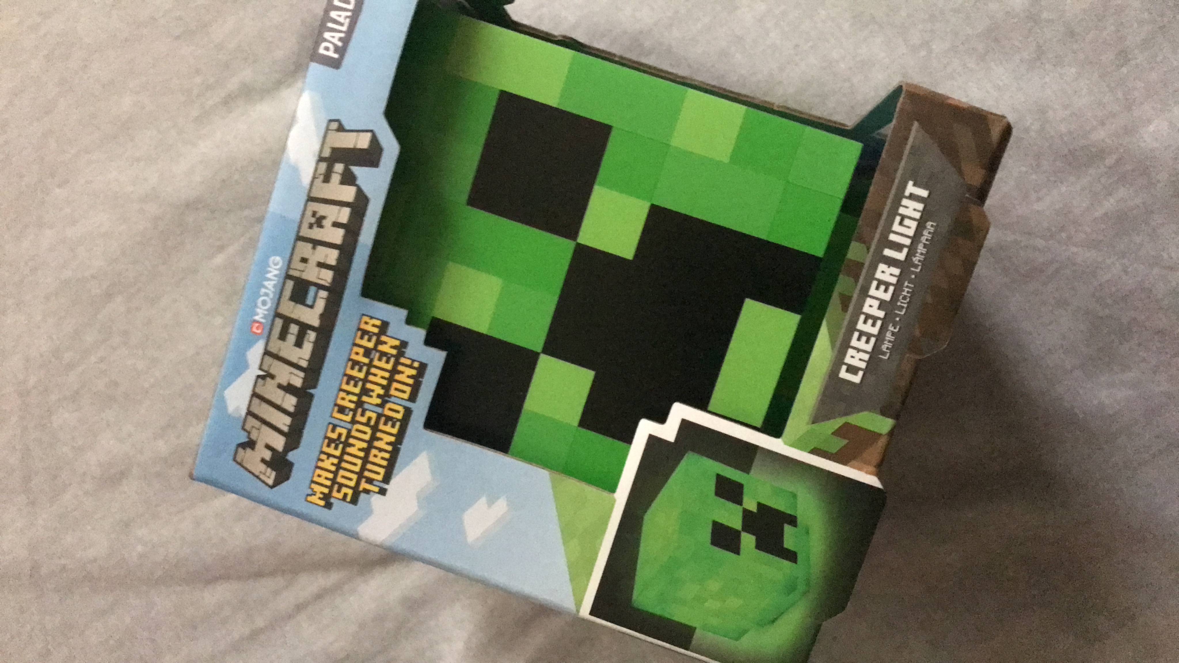 Paladone Minecraft Creeper Tischlampe Grün mit Sound
