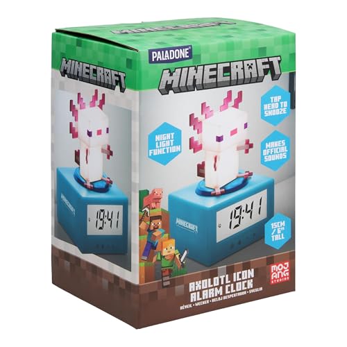 Paladone Lighting Minecraft Axolotl Wecker Nachtlicht Batterie
