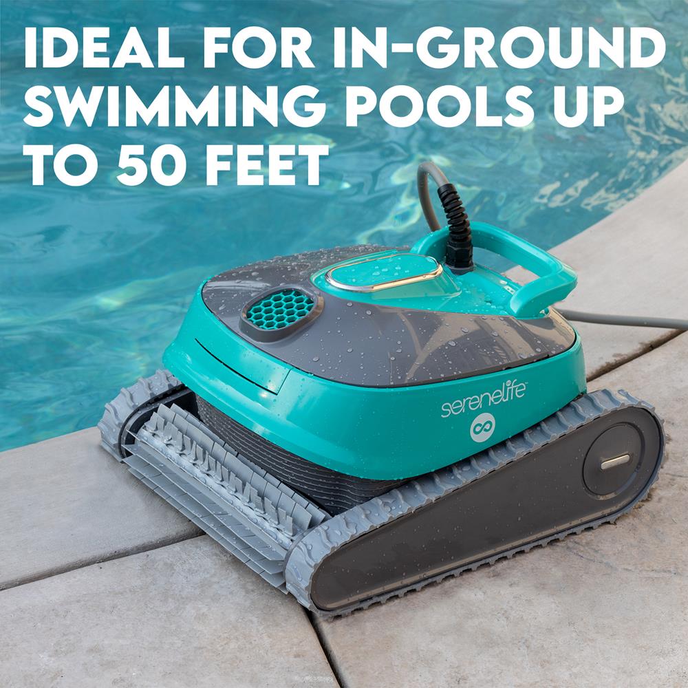 Serenelife Pool Set Poolroboter Dual-Bürsten Boden Wand Wasserlinie