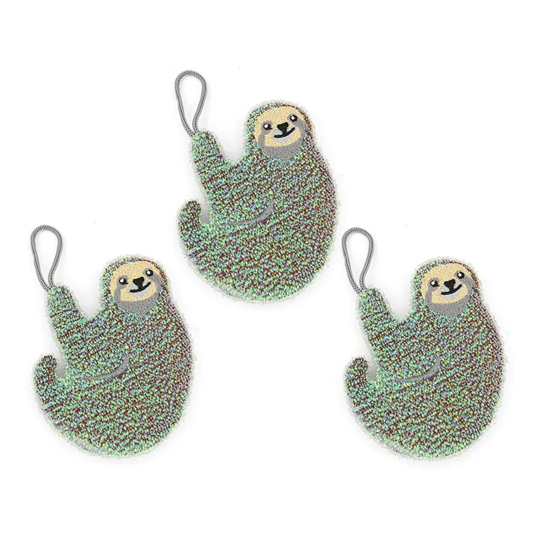 Kikkerland Sloth Sponges Schwamm Faultier 3er Set Nylon