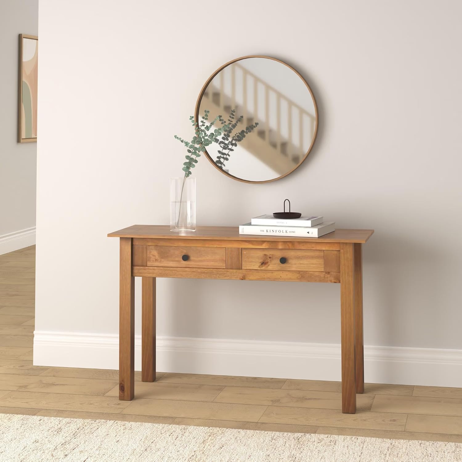 vidaXL Möbel Konsolentisch Panama 110x40x72 Braun Massivholz